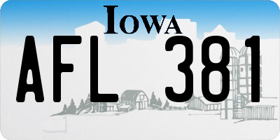 IA license plate AFL381