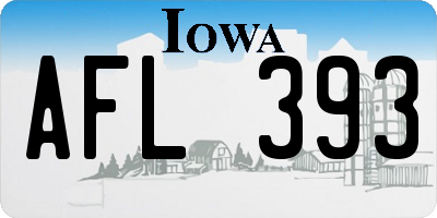 IA license plate AFL393