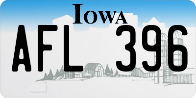 IA license plate AFL396
