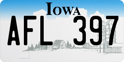 IA license plate AFL397
