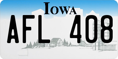 IA license plate AFL408