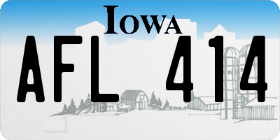 IA license plate AFL414