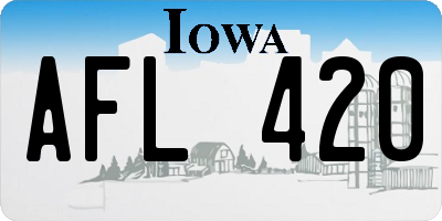 IA license plate AFL420