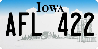 IA license plate AFL422