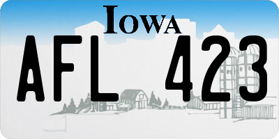 IA license plate AFL423