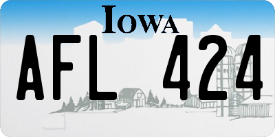 IA license plate AFL424