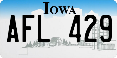 IA license plate AFL429
