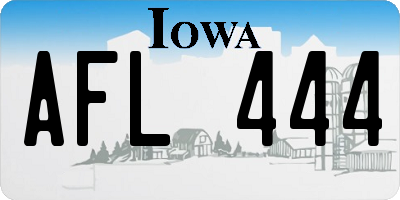 IA license plate AFL444
