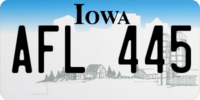 IA license plate AFL445