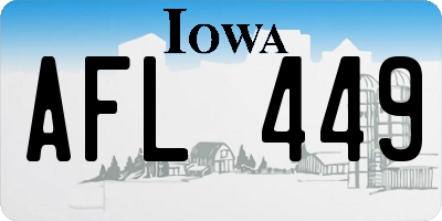 IA license plate AFL449