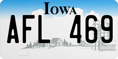 IA license plate AFL469