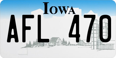 IA license plate AFL470