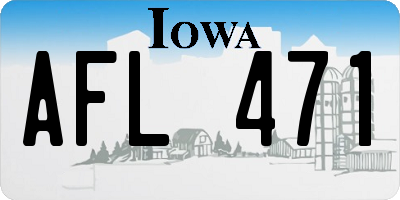 IA license plate AFL471