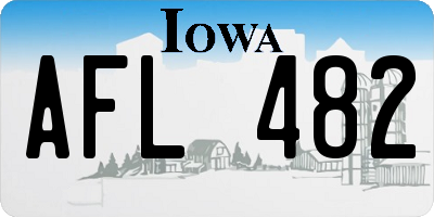 IA license plate AFL482