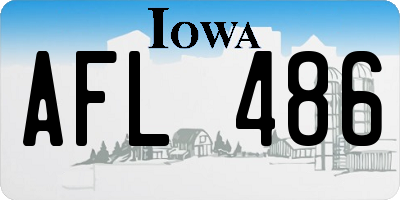 IA license plate AFL486