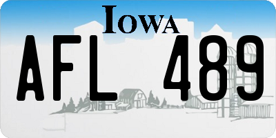 IA license plate AFL489