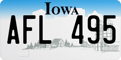 IA license plate AFL495