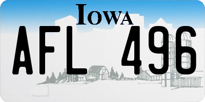 IA license plate AFL496