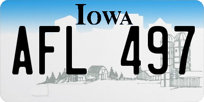 IA license plate AFL497