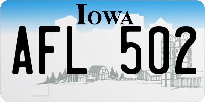 IA license plate AFL502