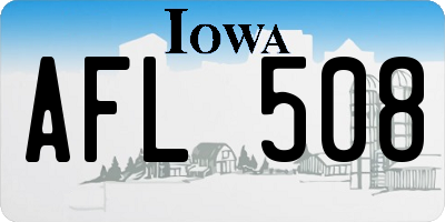 IA license plate AFL508