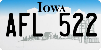 IA license plate AFL522