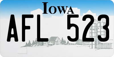 IA license plate AFL523