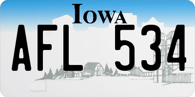 IA license plate AFL534