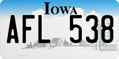 IA license plate AFL538