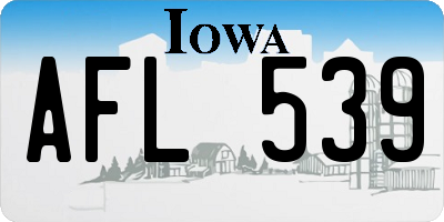IA license plate AFL539
