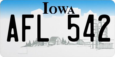 IA license plate AFL542