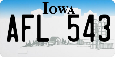 IA license plate AFL543