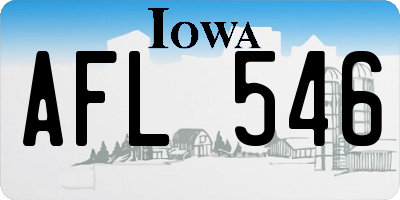 IA license plate AFL546