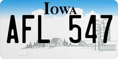 IA license plate AFL547