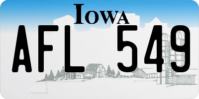 IA license plate AFL549
