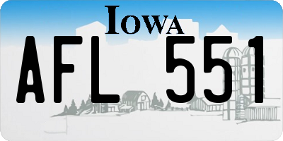 IA license plate AFL551