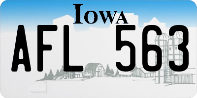 IA license plate AFL563
