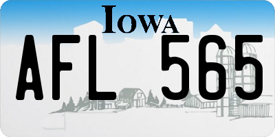 IA license plate AFL565