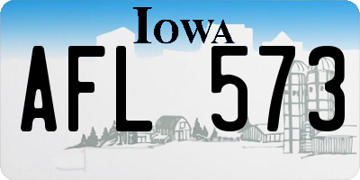 IA license plate AFL573