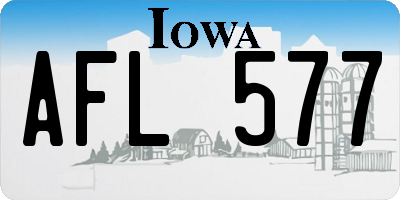 IA license plate AFL577