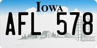 IA license plate AFL578