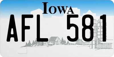 IA license plate AFL581