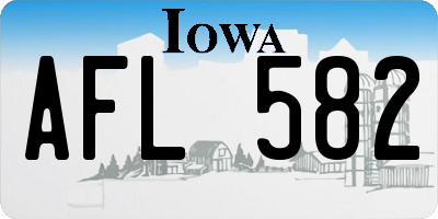 IA license plate AFL582