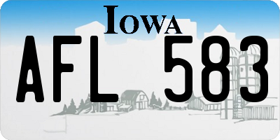 IA license plate AFL583