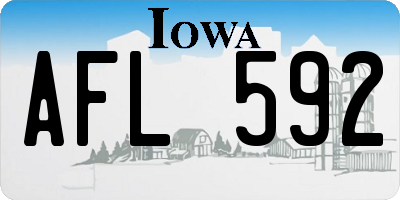 IA license plate AFL592