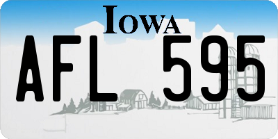 IA license plate AFL595