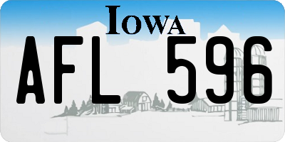 IA license plate AFL596
