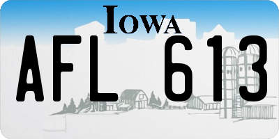 IA license plate AFL613