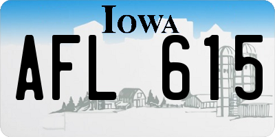 IA license plate AFL615
