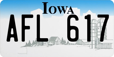 IA license plate AFL617